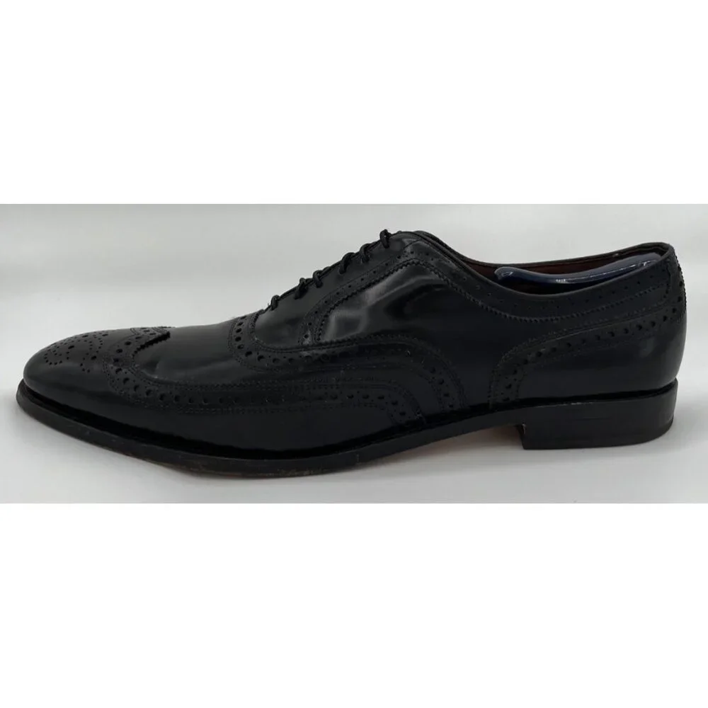 Allen Edmonds McAllister Oxford Wingtip Brogue Black Leather Shoes Size 15AA